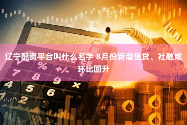 辽宁配资平台叫什么名字 8月份新增信贷、社融或环比回升